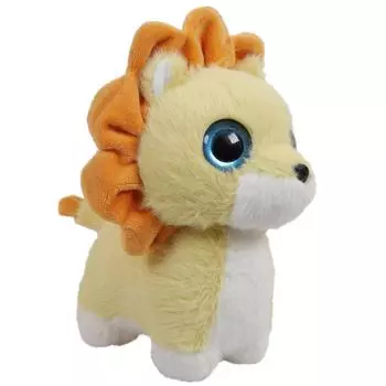 Игрушка мягкая ABtoys львенок желтый с блестящими глазами