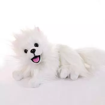 Игрушка мягкая ABtoys шпиц белый 23 см
