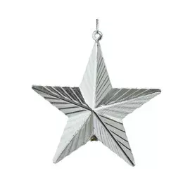 Игрушка на елку Kaemingk звезда серебро 9,5 см