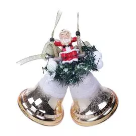 Игрушка Weiste Колокольчики с сантой 70мм (5721)