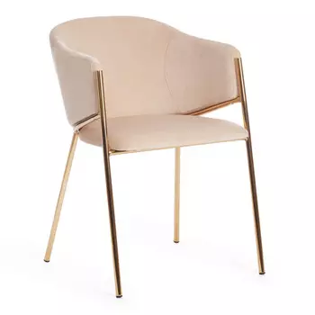 Интерьерное кресло TC Kronos бежевое 60х51х79 см (19163)