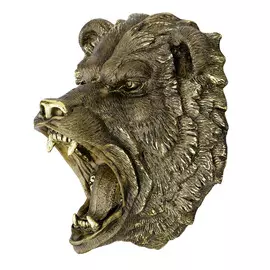 Изделие декоративное Тпк полиформ Медведь рычит голова 50см БРОНЗА