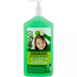 Эко-гель для мытья посуды ORGANIC PEOPLE &amp; FRUIT С органическим зеленым яблоком и киви 500 мл