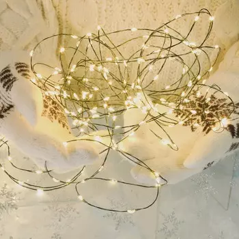 Электрогирлянда Best technology 1200 led теплый белый со стартовым шнуром