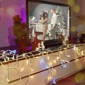 Электрогирлянда Reason 100 led теплый белый 0,4+3 м без стартового шнура