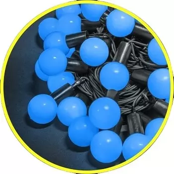 Электрогирлянда уличная Navigator Шарики NGF-B02-70B-10-8M-230-BL-IP44, синий