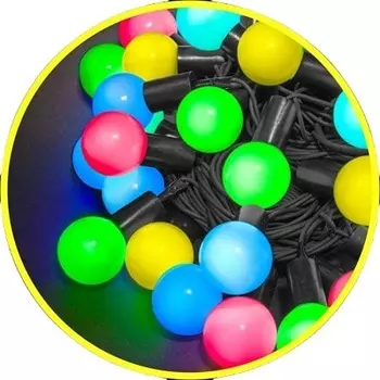 Электрогирлянда уличная Navigator Шарики NGF-B02-70RGB-10-8m-230-BL-IP44, RGB