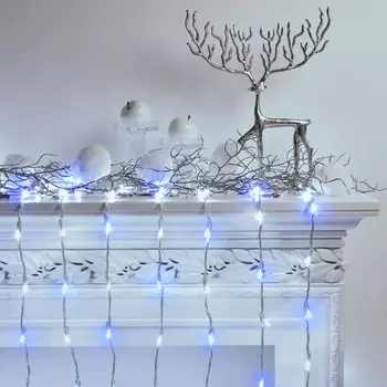 Электрогирлянда уличная Reason DLC150/E/T/W&B бело-синий 300/100 без стартового шнура