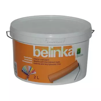 Эмаль Belinka Моющаяся b1 белая 2л