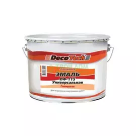 Эмаль глянцевая Decotech пф-115 Коричневая 2.8кг