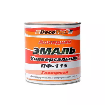 Эмаль глянцевая Decotech пф-115 Черная 2.8кг