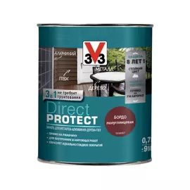 Эмаль V33 Direct Protect бордо 0,75 л