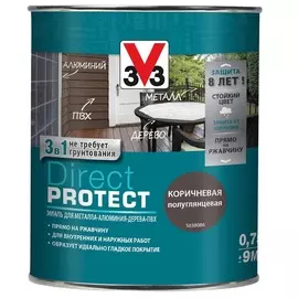 Эмаль V33 direct protect коричневая 2,5л