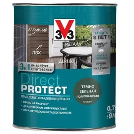Эмаль V33 direct protect темно-зеленая 0,75л