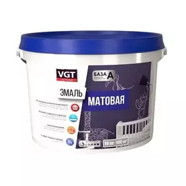 Эмаль VGT матовая супербелая база а 3 кг