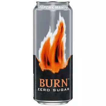 Энергетический напиток Burn Персик-манго, 449 мл