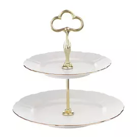 Этажерка 2-х ярусная Thun1794 декор отводка золото