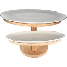 Этажерка 2х-ярусная Gujin овальная 37x24 см