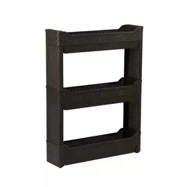 Этажерка Branq nature 3-секционная на роликах венге