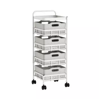 Этажерка на колесах Wireking с 4 ящиками 29х28,5х81,5 см