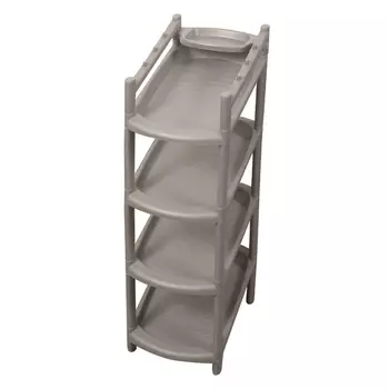 Этажерка Profit House Rambai узкая серая 4 полки