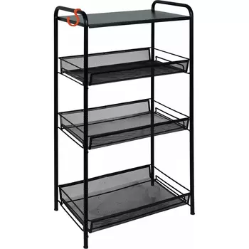 Этажерка ЗМИ Ладья 34 со столешницей черная 45х30х84 см