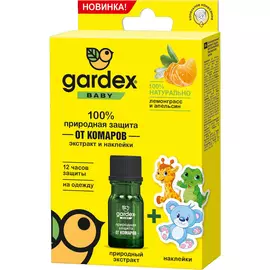 Экстракт и наклейки Gardex Baby Природная защита от комаров 9 шт
