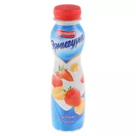 Йогурт Ehrmann Эрмигурт Клубника, банан 1,2% 290 г