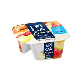 Йогурт Еpica Crispy с Яблоком и смесь из мюсли, миндаля сушеных яблок 5,7,%, 138г