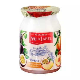 Йогурт MilkLabel Персик, маракуйя 2,5%, 150г