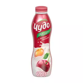 Йогурт питьевой Чудо Вишня, черешня 2,4% 690 г