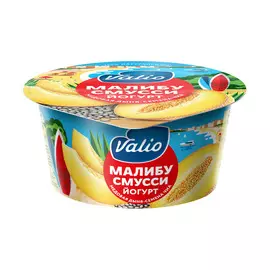 Йогурт Valio Clean label Малибу Смусси медовая дыня и семена чиа 2,6% 140 г