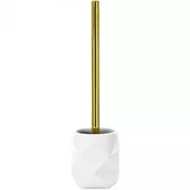 Ёршик для туалета Kleine Wolke Crackle белый с золотым 11х39 см