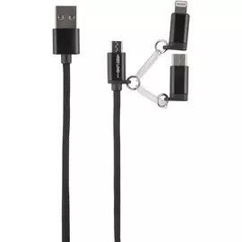 Кабель Red Line LX09 3 in 1 LX09 USB - micro USB/USB Type-C/Lightning черный