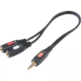 Кабель Vivanco 46051 (3.5mm Jack штекер - 2х3.5mm Jack гнездо) 20 см