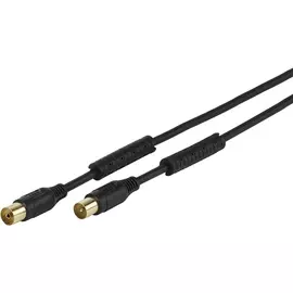 Кабель Vivanco TV штекер-TV гнездо 1,5 м 100 дБ 48124 черный