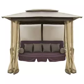 Качели с балдахином стальные тауп Linya (LGCD0386T)