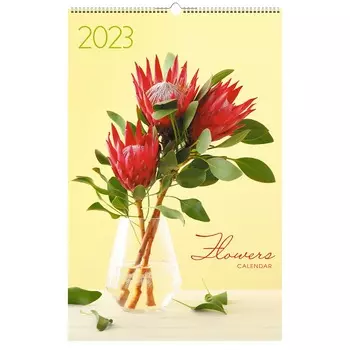 Календарь Канц-Эксмо Цветы 6 Евроспираль 280х435 мм 2023 год