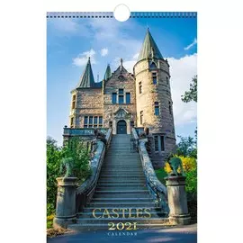 Календарь одноблочный средний Замки на 2021 год