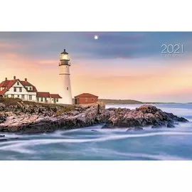 Календарь трехблочный Маяки на 2021 год