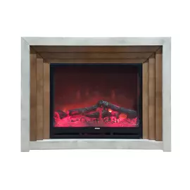 Каминокомплект Glenrich Helena портал белый мрамор с очагом Arte 28 119х32х90 см