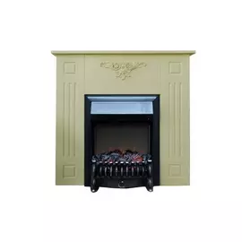 Каминокомплект Glenrich Лотос М портал слоновая кость с очагом Fobos BL 96х36х92,6 см