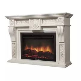 Каминокомплект:Очаг Electrolux EFP/P-3020LS с порталом Vittoriano 30 беленый дуб с золотой патиной