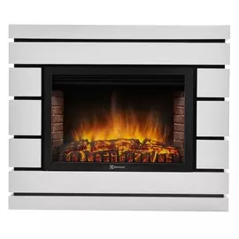 Каминокомплект:Очаг Electrolux EFP/P-3320RLS с порталом Moderno 30 шпон белый дуб