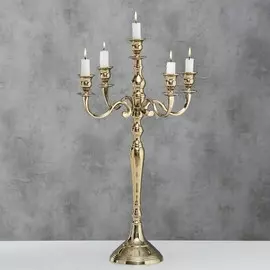Канделябр на 5 свечей золотой 63 см