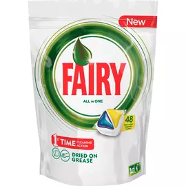 Капсулы для посудомоечной машины Fairy Platinum All in One Лимон 48 шт