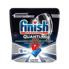 Капсулы для посудомоечных машин FINISH Quantum Ultimate 15 шт