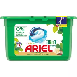 Капсулы для стирки Ariel Pods 3 в 1 Масло Ши 12 шт