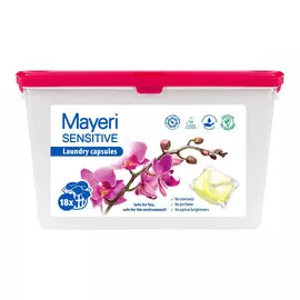 Капсулы для стирки Mayeri Sensitive Эко 18 шт