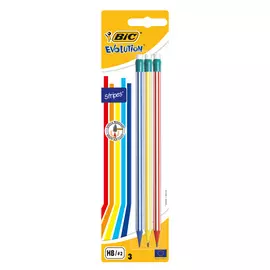 Карандаш BIC Эволюшн с ластиком 3 шт